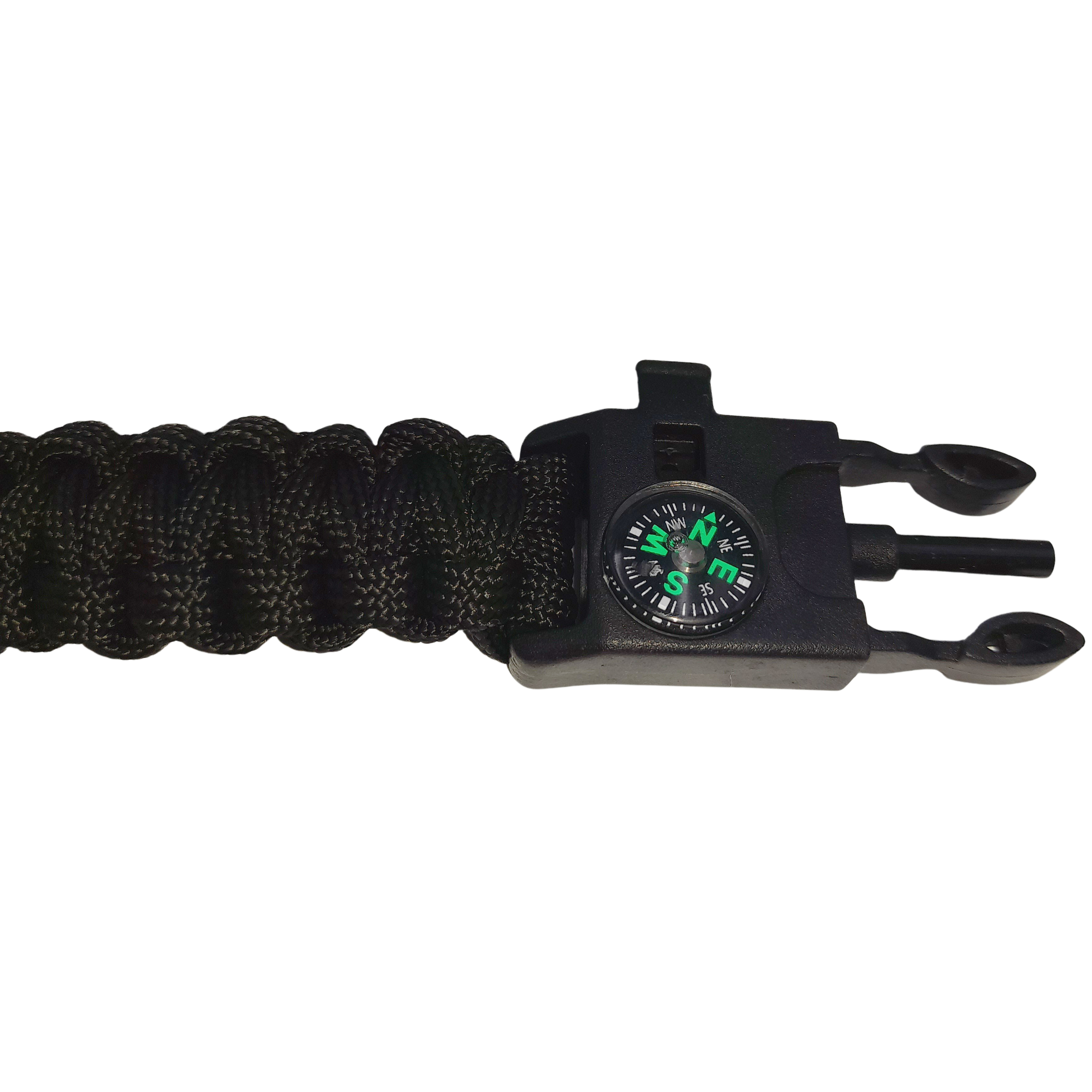 Bratara supravietuire IdeallStore®, Military Surplus, paracord, 26 cm, negru - 3 | YEO