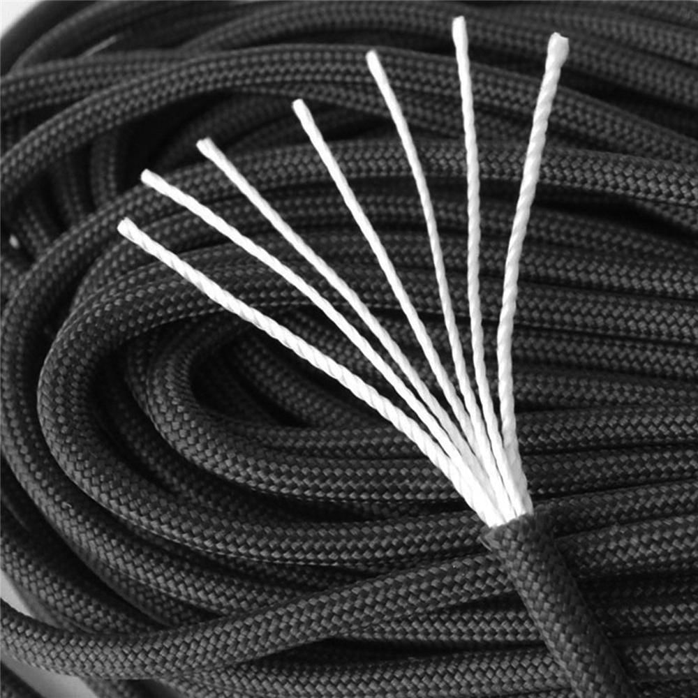 Sfoara paracord IdeallStore®, Adventure Survival, 30 metri, negru, 200 g - 2 | YEO