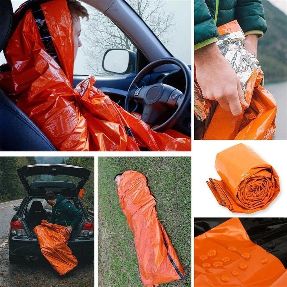 Sac de dormit IdeallStore®, Sleep Tight, polietilena, 210x90, portocaliu