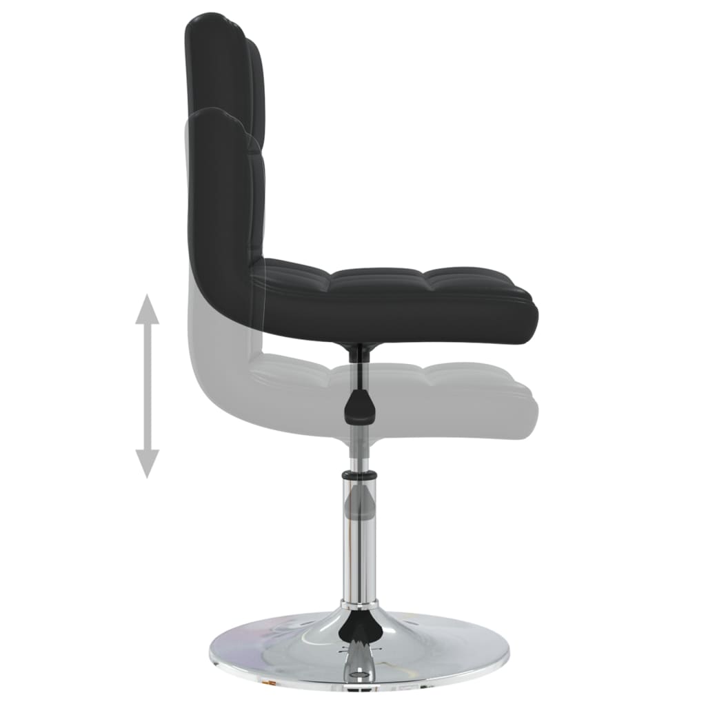 Scaune de bucatarie, 4 buc, negru, piele ecologica — imaginea 2