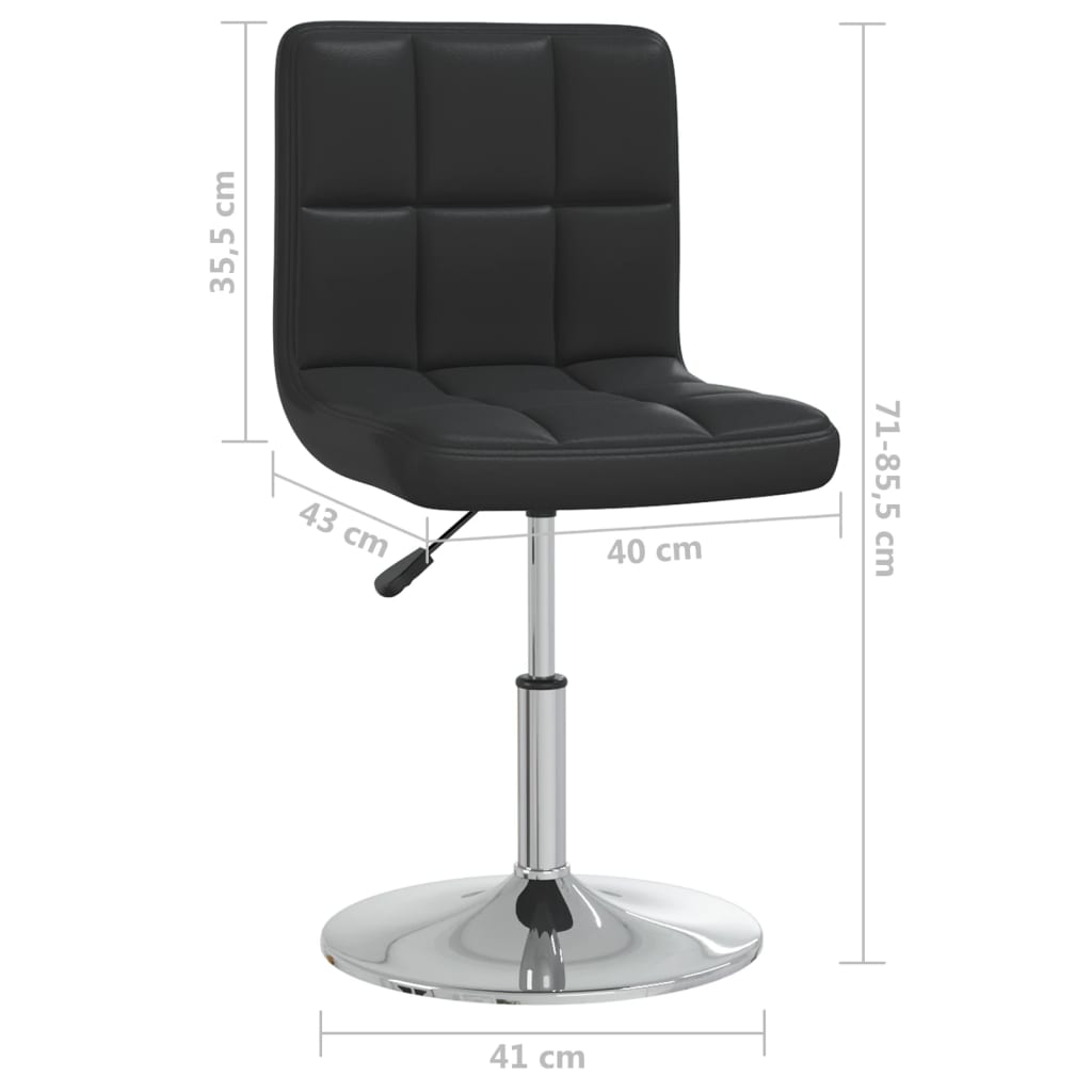 Scaune de bucatarie, 4 buc, negru, piele ecologica — imaginea 8