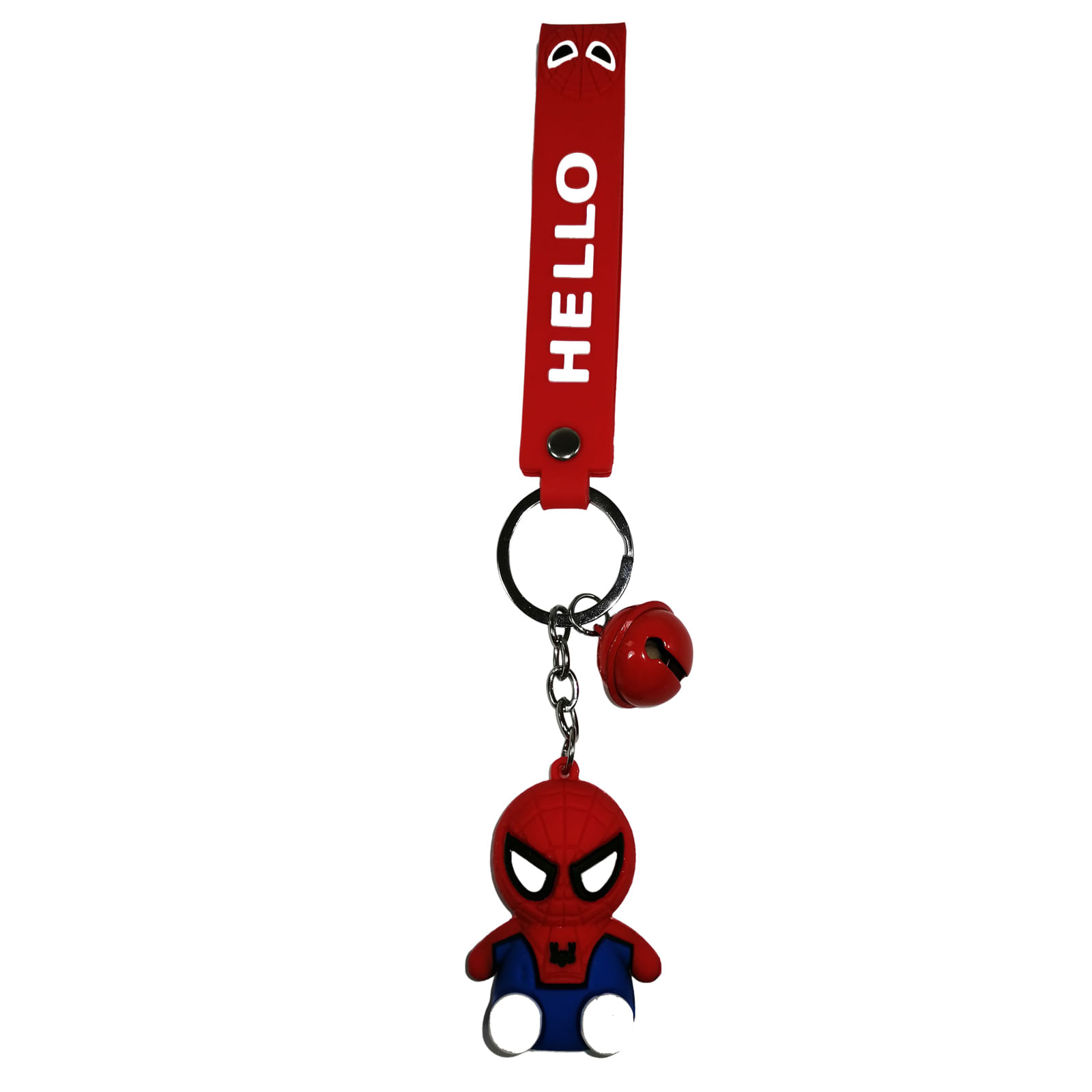 Breloc chei, icon Spiderman, cauciuc moale, rosu, 21 cm