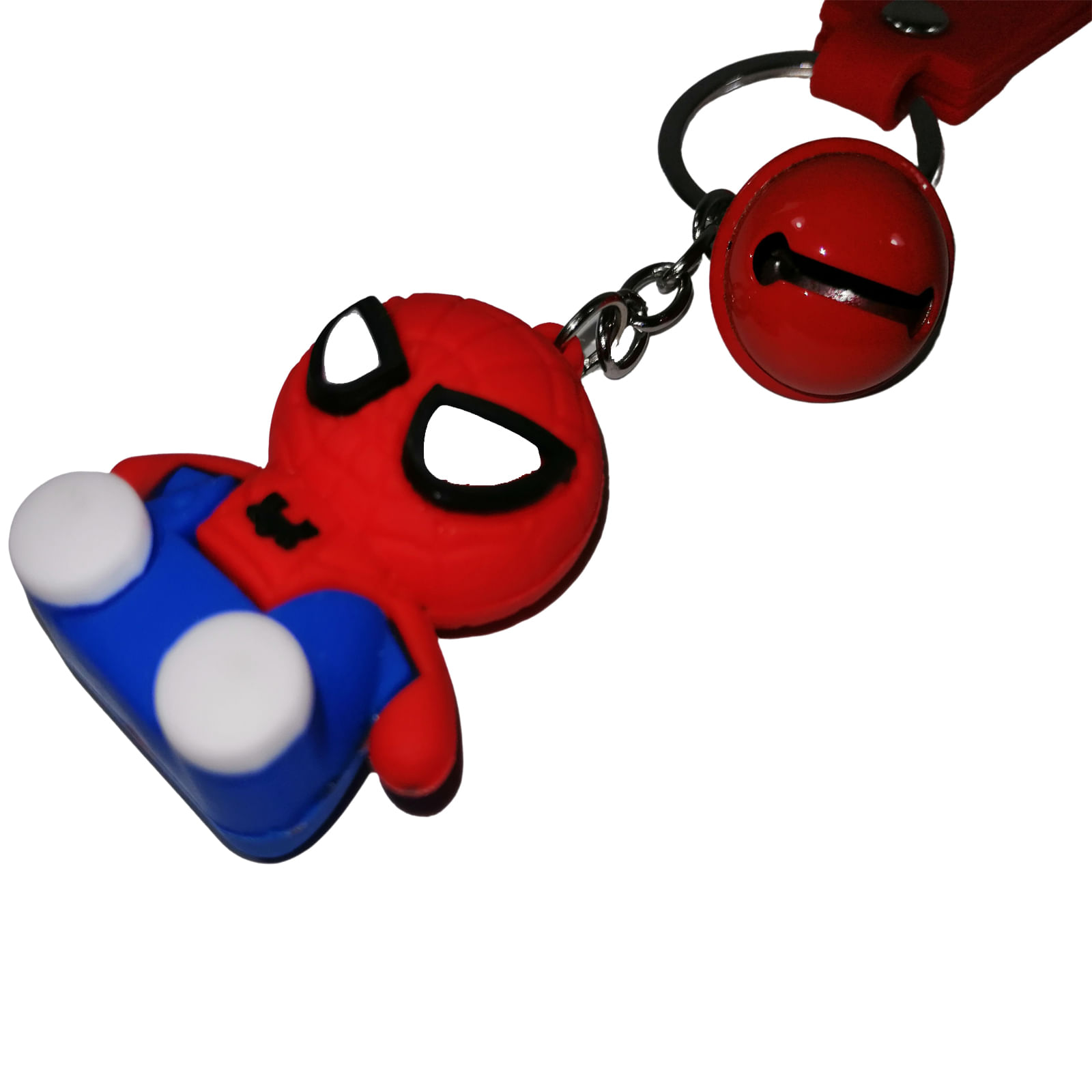 Breloc chei, icon Spiderman, cauciuc moale, rosu, 21 cm - 1 | YEO