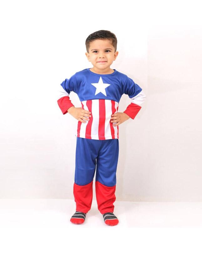 Costum Captain America pentru copii marime L pentru 7 - 9 ani - 2 | YEO