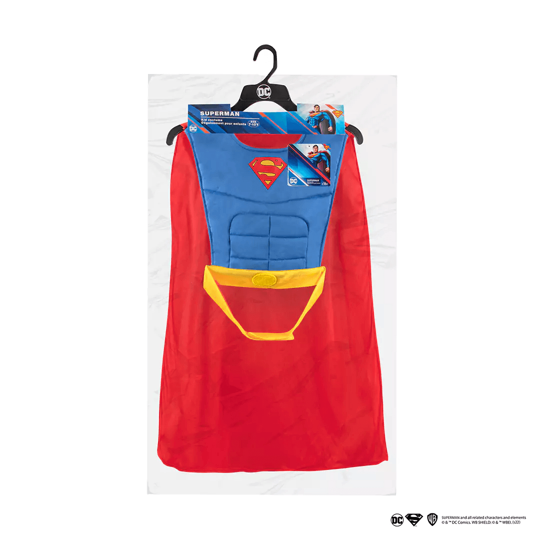 Costum Superman pentru copii IdeallStore®, Man of Steel, bust si pelerina, poliester, 4-6 ani, albastru - 2 | YEO