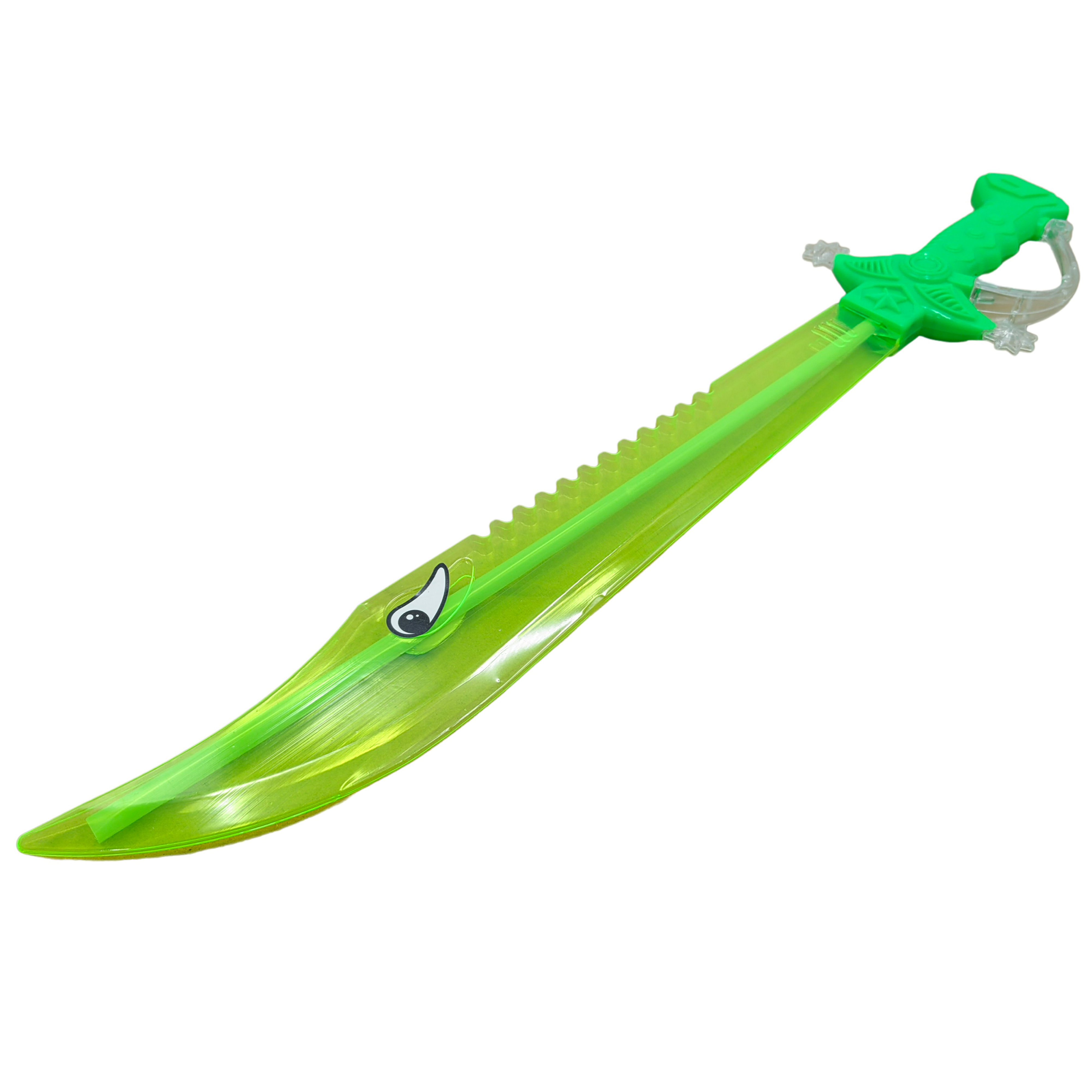 Sabie de jucarie IdeallStore®, Eye Sight, plastic, LED, sunete, 60 cm, verde - 1 | YEO