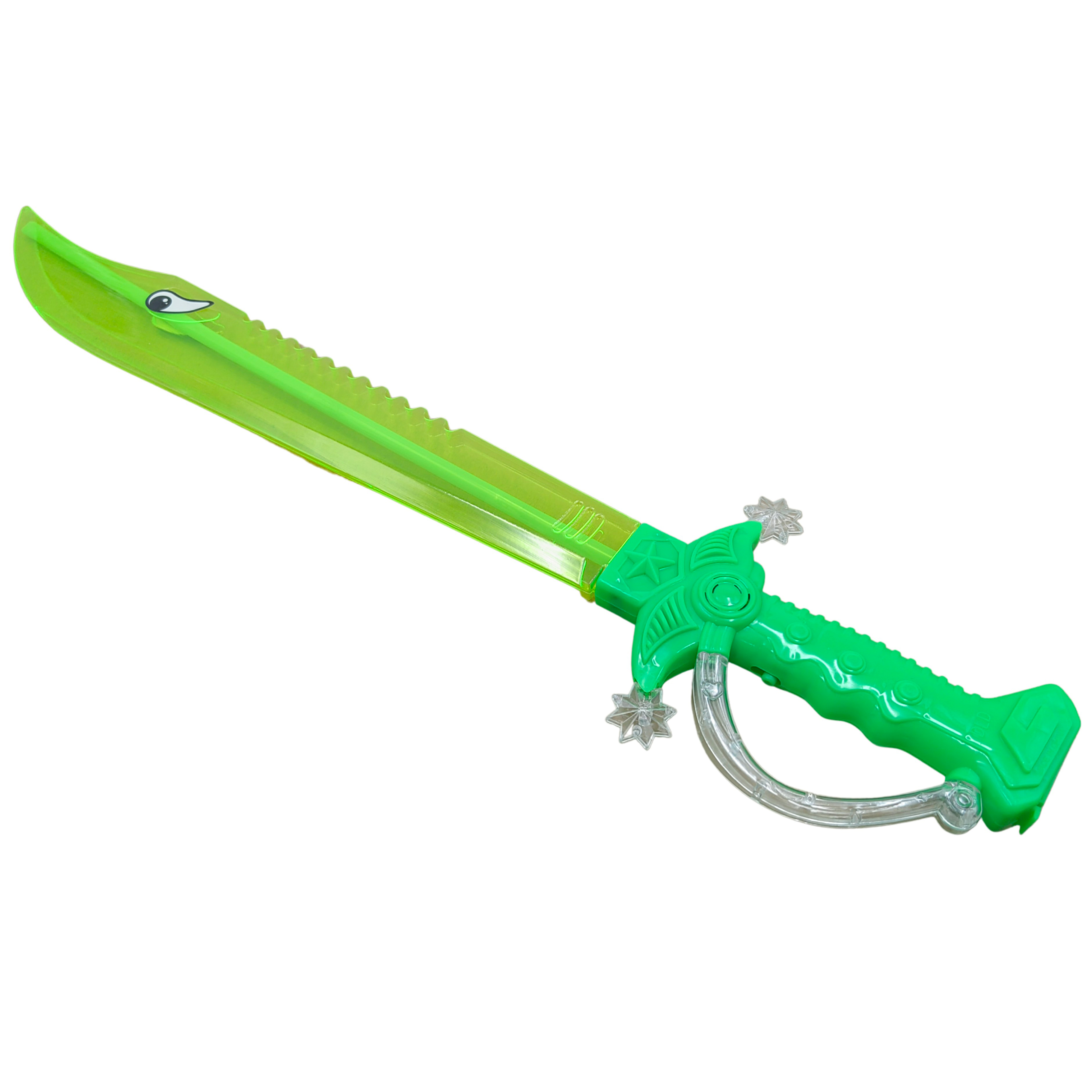 Sabie de jucarie IdeallStore®, Eye Sight, plastic, LED, sunete, 60 cm, verde - 4 | YEO