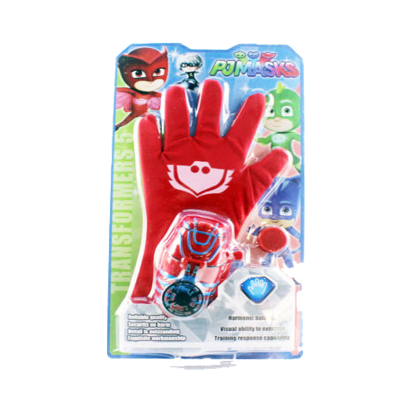 Manusa cu lansator, pentru copii, marime universala, PJ Masks, rosu - 2 | YEO