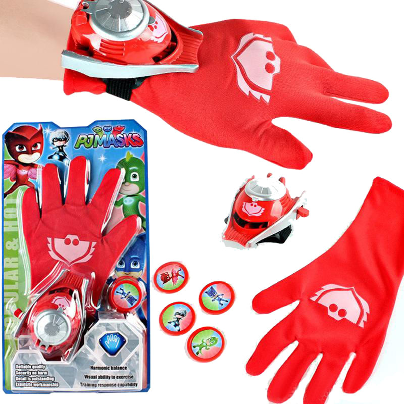 Manusa cu lansator, pentru copii, marime universala, PJ Masks, rosu - 3 | YEO