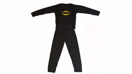 Set costum clasic Batman IdeallStore®, 3-5 ani, 100-110 cm, negru si masca LED - 1 | YEO