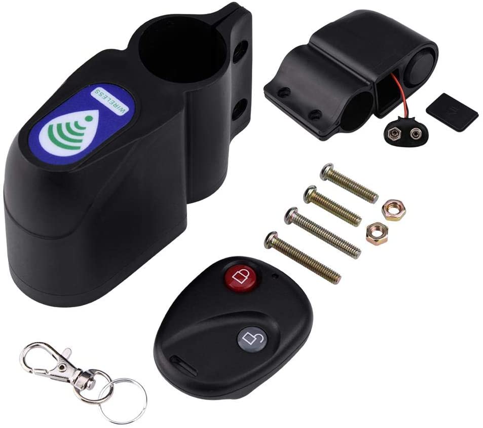 Alarma pentru bicicleta SpectrumPoint®, telecomanda, senzor de miscare, ABS, 105dB, negru - 1 | YEO