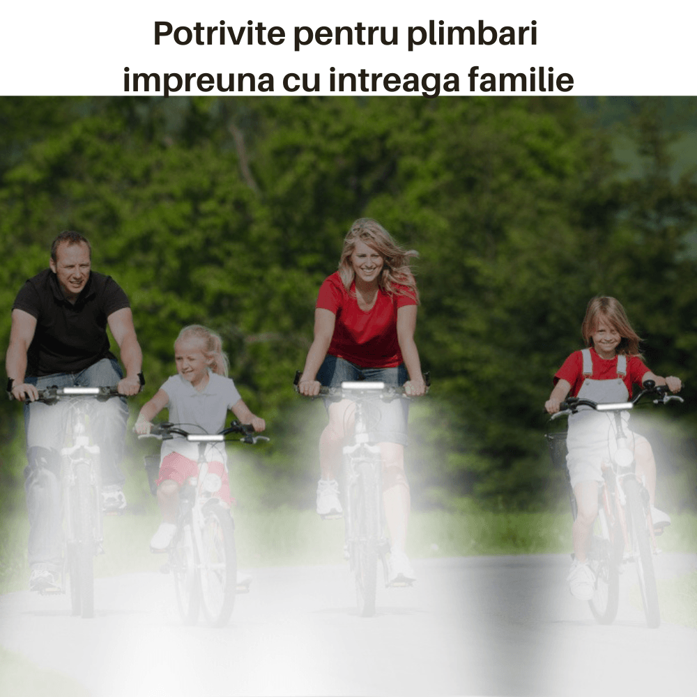 Lumina frontala profesionala bicicleta SpectrumPoint®, luminozitate 1400 lumeni, baterie 4000 mAh, incarcare USB, negru