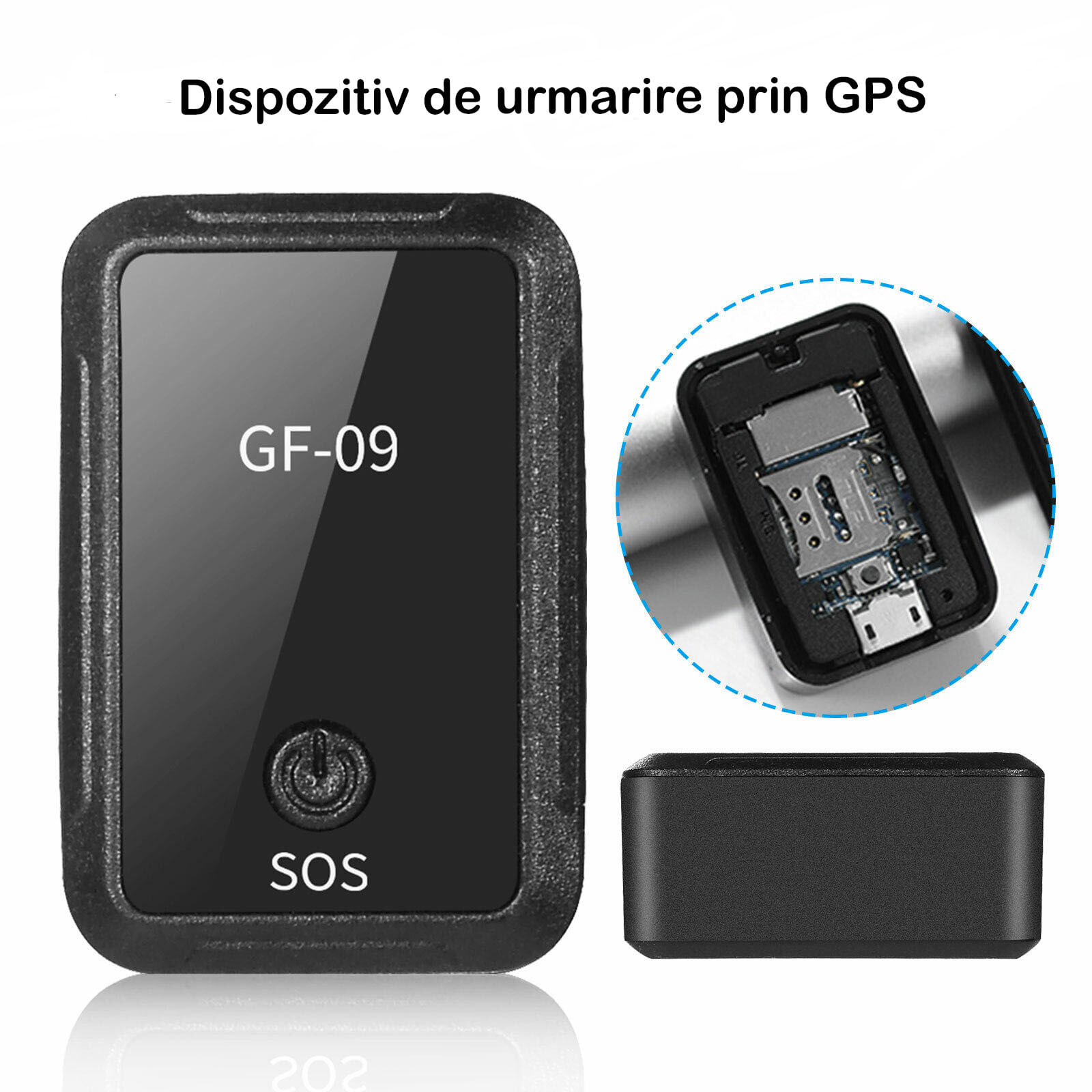 GPS Tracker Pentru Localizare Autoturism, Persoane Si Animale SpectrumPoint®, Nano Sim Card 2G, Inregistrare Vocala, Negru - imagine 2