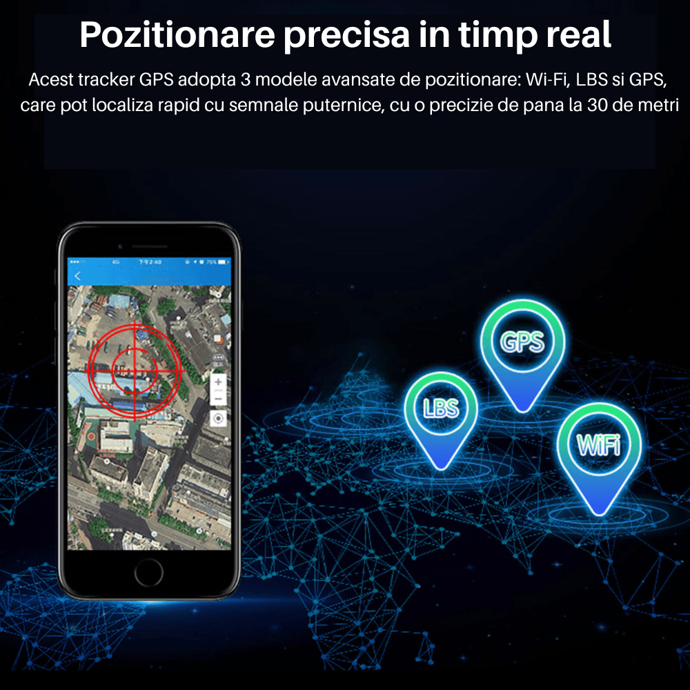 GPS Tracker Pentru Localizare Autoturism, Persoane Si Animale SpectrumPoint®, Nano Sim Card 2G, Inregistrare Vocala, Negru - imagine 8