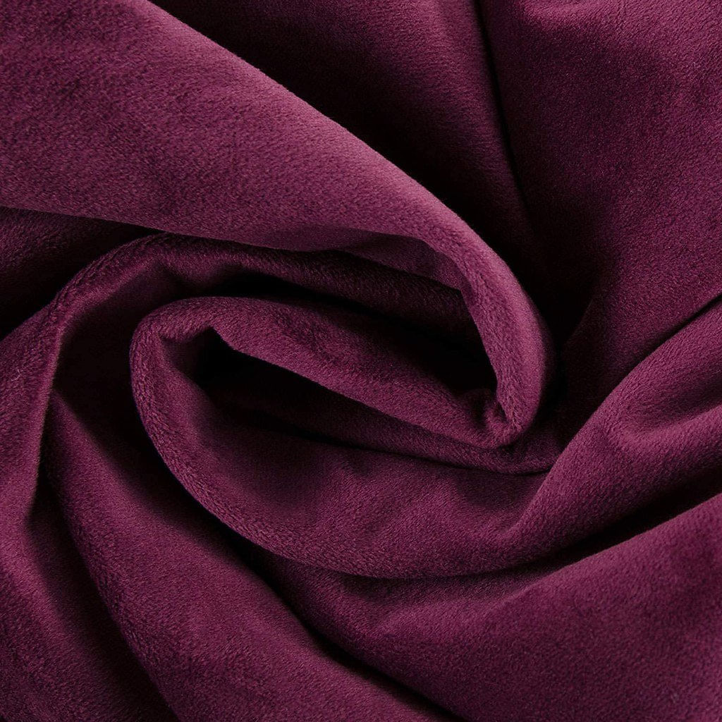 Set draperii din catifea cu inele negre, Madison, 200x265 cm, densitate 700 g/ml, Mulberry, 2 buc
